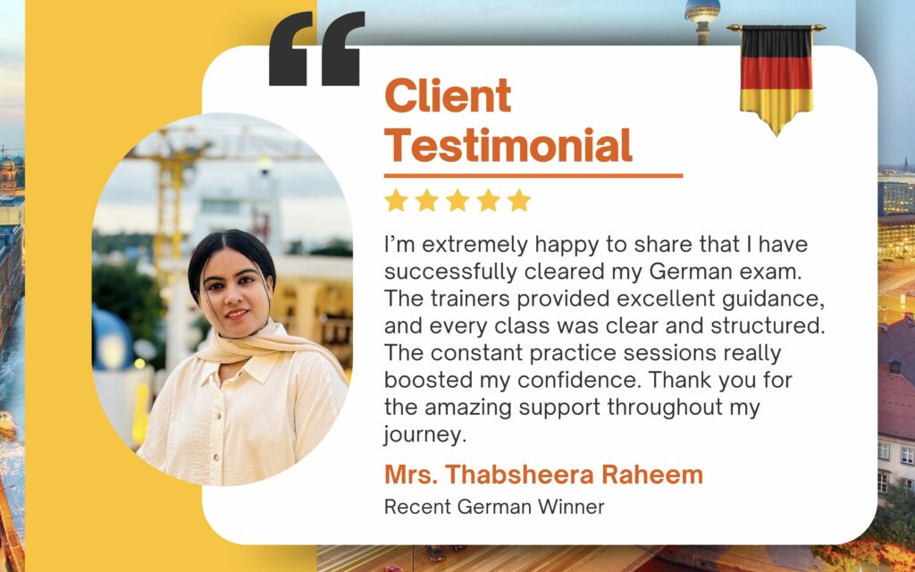 Orange and White Modern Client Testimonial Instagram Post